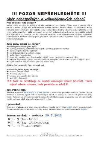 Svoz velkoobjemového odpadu