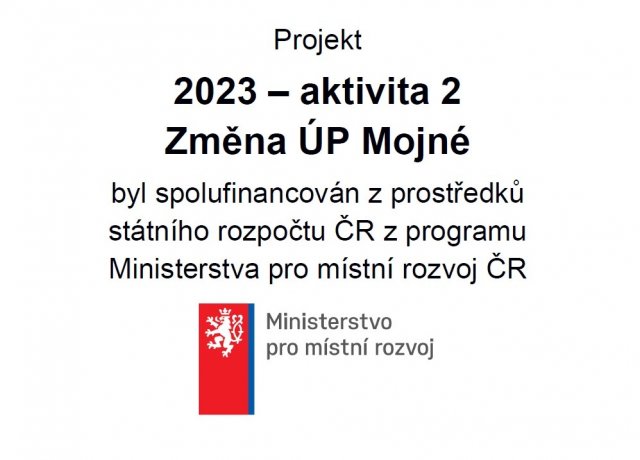 Projekt 2023 – aktivita 2 Změna ÚP Mojné