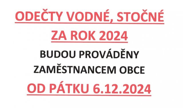 Odečty vodné a stočné